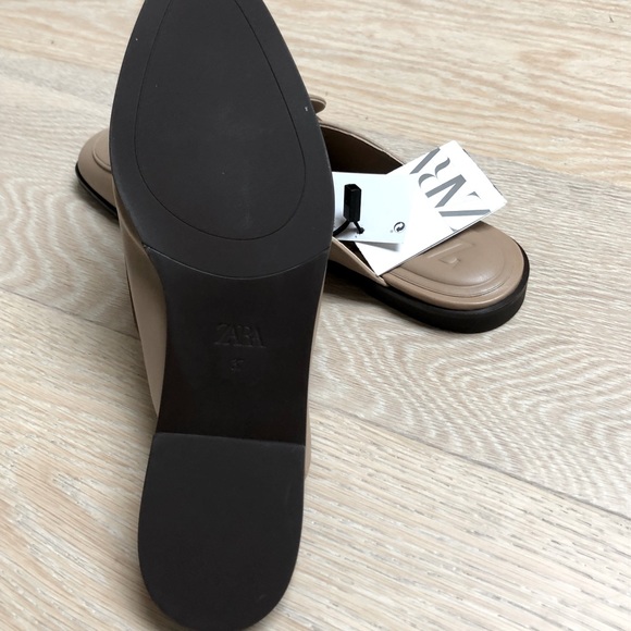 NEW Zara leather slides - Picture 2 of 4